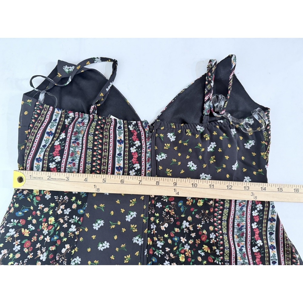 Trixxi Babydoll Mini Dress Women S Ditsy Floral Flowy Whimsy Peasant Festival - Picture 12 of 14